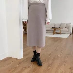 여자 뒷밴딩 기모 뒷트임 롱 스커트