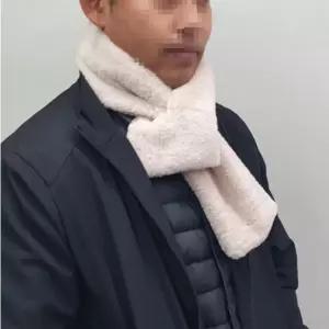 베이지 남성 여성 부드러운 인조 털 목도리 고리 머플 밍크목도리