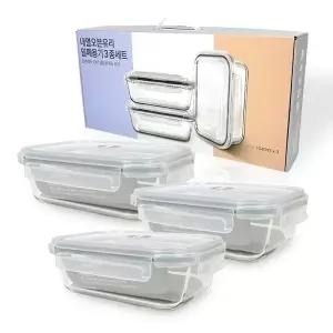 뉴오븐글라스 DM61MT04 3종세트(직사각 1050mlx3p) 오븐용기