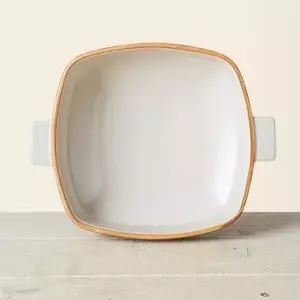 이천도자기 CY59ZA49 우디 손잡이 직사각볼 18.5cm 플레이트