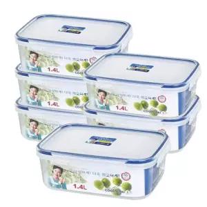 쿨맥시 IF10RK92 직사각 5호 반찬통 1.4L 5개