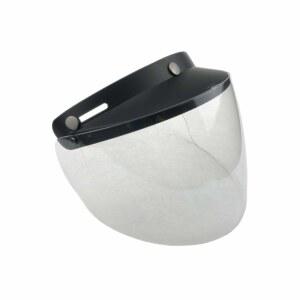 오픈 페이스 모터사이클 헬멧 윈드실드 플립 다운(클리어)을 위한 WANCAR 표준 3-스냅 버튼 유니버설 바이저