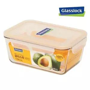 유리밀폐용기 DZ01PK55 1700ml 밀폐용기 직사각밀폐용기 반찬통