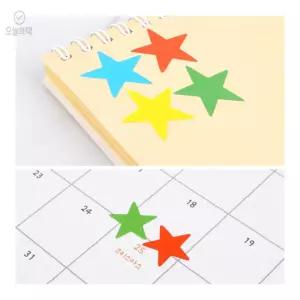 [하루셀렉] 별모양 컬러 스티커 6P 12P 24P 장식스티커