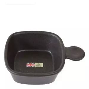 손잡이 US35IH29 이천도자기 정사각볼 펄블랙 도자기접시 도자