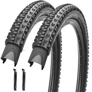 SIMEIQI 2 팩 26 x 2.10 / 27.5 자전거 타이어 인치 접이식 1.95 2.125 산악 비치 크루저 시티 어반 자전거에 적합합니다
