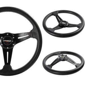 350mm/14인치 스포츠 스티어링 휠 알루미늄 + PU 드리프트  레이싱 게임 범용