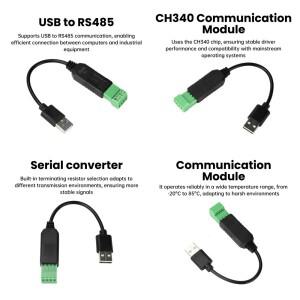 USB to RS485 직렬 변환기 통신 모듈 CH340 PLC 포트 IO Windows MacOS Linux 용 커넥터