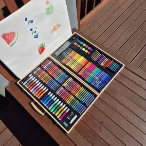 고퀄리티   미술도구 세트 물감 키트 180색 색연필 드로잉 수채 크레파스