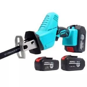 미니 전기톱 휴대용 배터리 기계 전동 나무자르기 목재 체인톱 가지치기 벌목 왕복