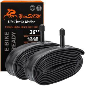 2-PCS 26인치 헤비 듀티 자전거 튜브 26x1.75 / 1.95 2.125 2.25 AV 슈레이더 밸브(45 57-559) 26x 1.75 26x1.95 26x2.0 26x2.10 26x2.125 26x2.20 26x2.25 타이어 튜브와 호환됩니다