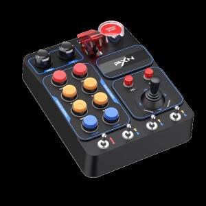 레이싱 시뮬레이터 중앙 제어 상자 유로 트럭 기어박스 RGB 조명 효과  게임 자동차 차량용 호환 컨트롤러