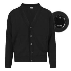 CP 렌즈 와펜 브이넥 포켓 가디건 블랙 16CMKN054A 004037A 999