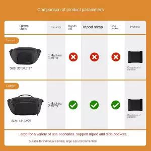 디지털 카메라가방 Cwatcun 카메라 벨트 가방 촬영용 숄더백 크로스바디백 SLR 렌즈 보관