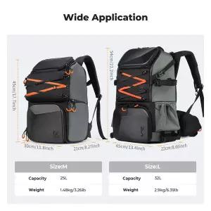 디지털 카메라가방 KF CONCEPT 25L 야외용 카메라 백팩 가방 캐논 소니 DJI DSLR/SLR 노트북 여행용 삼각대