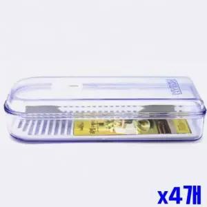 물빠짐 SR65PG32 채반 아크릴 수저보관 케이스 2호 X4개 수저통