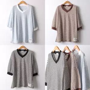 [하프클럽/아이우먼]위쉬몰 OL 겹브이넥단가라7부티(I517H604) 빅사이즈