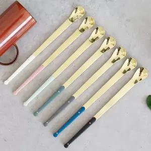 금색 JL63DV47 롱스푼 디저트 긴스푼 롱티스푼 간식스푼 롱수저