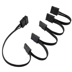 호환 4핀 IDE 1 ~ 5 SATA 15핀 하드 드라이브 POWER LOGIC 공급 장치 분배기 케이블 코드 DIY PC 서버용 4핀 ~ 15핀 POWER LOGIC 60CM