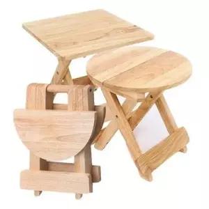 EA 원목 접이식 화분받침 미니 테이블 사각 원형