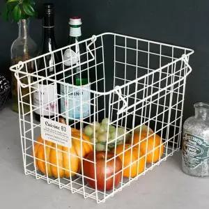 손잡이 철망 바스켓 네트망 철제 수납 바구니 데코용