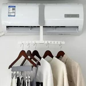 여행용 접이식 미니 간이 에어컨 빨래 건조 대 그레이