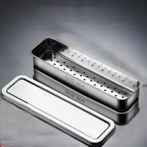 스텐 RO90PJ78 물빠짐수저통 수저함 주방 정리함 소형