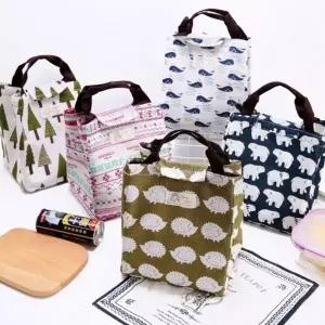 5컬러 보온 보냉 파우치 에코백 도시락가방 병 팩 봉투