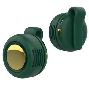 TFQXA1Z 휴대용 무검 선풍기, 충전식 웨어러블 선풍기 - 핸즈프리 허리 및 목 냉각, 3단 속도, 6시간 런타임, USB-C 고속 충전(녹색)