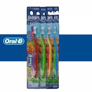 유아칫솔 어린이칫솔 4세용 2 2단계 오랄비 4개 스테