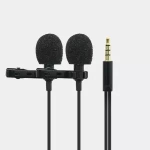 핀마이크 3극 마이크 젠더포함 클립형 트윈