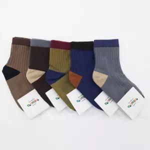 아동양말 골지베이직 5켤레 묶음 양말세트 유아덧신 국산