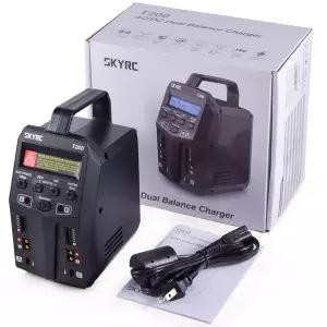 RC소품 SKYRC T200 T400 T100 AC DC 리포 배터리 듀얼 밸런스 충전기 트랙사스 에어소프트 드론용 방전기 R