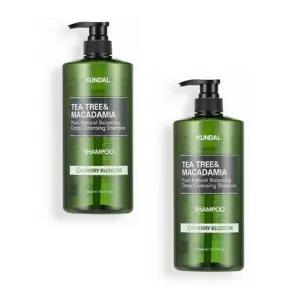 [셀러허브]쿤달 딥 클렌징 지성샴푸 체리블라썸 1058ml x 2개 상쾌한 촉촉한 부드러운 두피 (S41300019A)