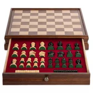 고급 원목 체스판 체스말 보드 게임 선물용 수공예