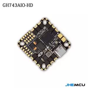 RC소품 JHEMCU GH743AIO 통합 비행 제어 FPV 크로스오버 항공기 40A 50A AM32 비트 3-6S 배터리 용 전기 조