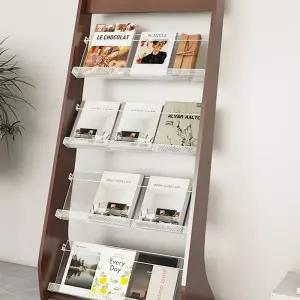 잡지꽂이 홍보물 게시대 접이식 전단지 진열대 팜플렛 원목