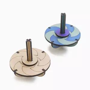 겨울 전통놀이 나무팽이 만들기키트 (착시팽이B)