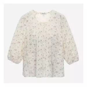 써스데이아일랜드 플라워 펀칭자수 블라우스_T254MBL343W 460817