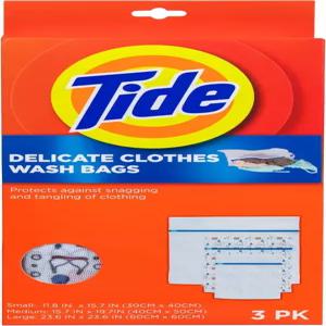 타이드 섬세한 세탁기용 메쉬 세탁 가방 3팩(소형 중형 대형) 걸림 엉킴 및 마모 방지