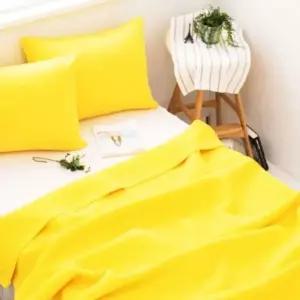 ( )순면 여름이불 워싱 피그먼트 얇은 여름용 패드겸 전 패드겸 여름 워싱 옐로우 이불 피그먼트