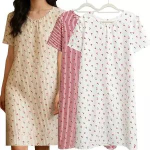 [제이케이유통]제이케이 여성 여름 시원한 냉감 쿨원단 아이스 엠보 반팔 원피스