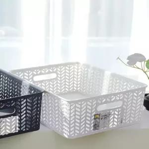 헤링본 바구니 수납 바스켓 손잡이 정리 바구니 5호