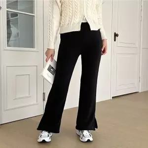 여성 겨울 옆트임 부츠컷 기모바지 슬림핏 방한 팬츠 (HSJ-WD5579E)