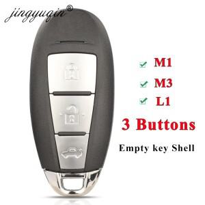 Jingyuqin 스마트 호환 자동차 키 쉘 스즈키 호환 비타라 알리비오 S-CROSS SX4 스위프트 L1 M1 M3 원격 카