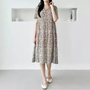 까실이원피스 여름 마실원피스 브이넥 시원한원피스