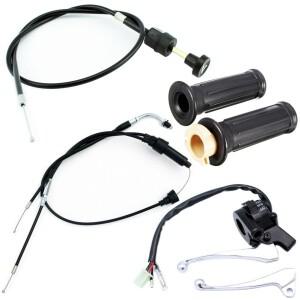 [호환품]스로틀 하우징 시작 스위치 초크 케이블 핸들 바 가속기 트위스트 그립 Yamaha PW50 Peewee Y-Zing