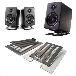 CCA12 1쌍 데스크탑 스피커 스탠드 공간 음향 효과 향상 테이블탑 오디오 지원 컴퓨터 충격 흡수