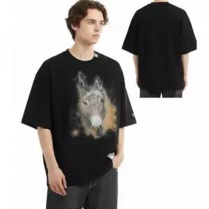 MUST IT_미하라 야스히로 26SS 홀스 프린티드 반팔 티셔츠 J16TS851 BLACK)