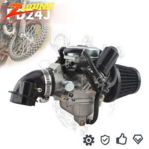 PD24J 바이크 오토바이 기화기 흡기 파이프 에어 필터 포함 GY6 125cc 152QMI ATV 쿼드 고카트 스쿠터용